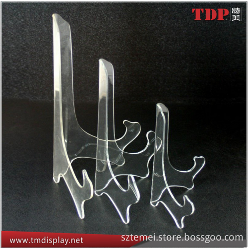 Factory custom Transparent Wholesale painting rack stand Tabletop Clear Acrylic Picture Easel Displaym for picture painting